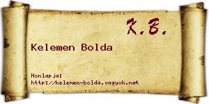 Kelemen Bolda névjegykártya